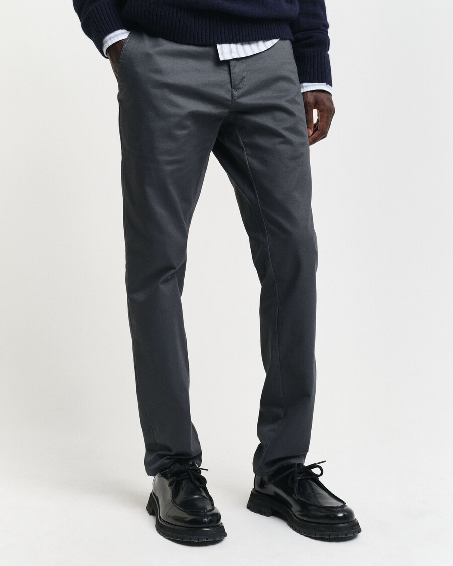 slim fit chinos – anthrazit