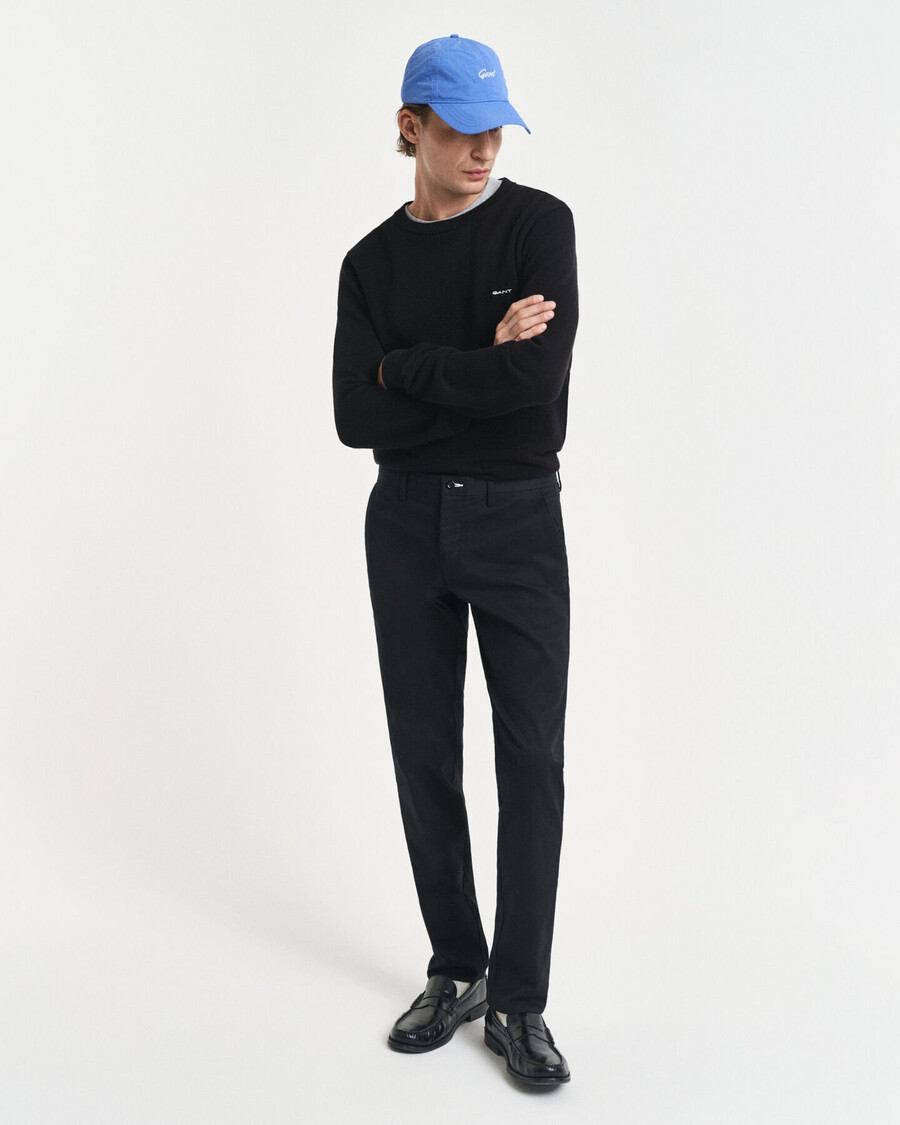slim fit chinos – schwarz