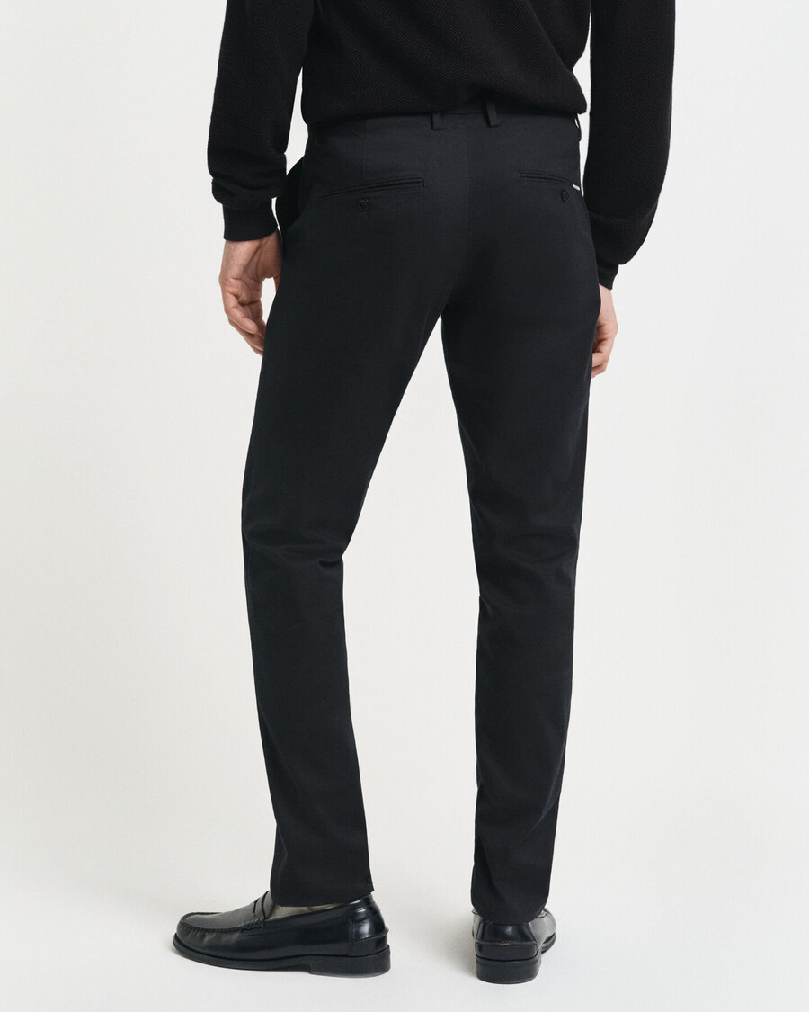 slim fit chinos – schwarz
