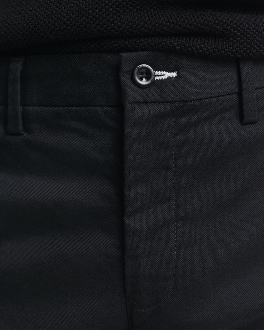 slim fit chinos – schwarz