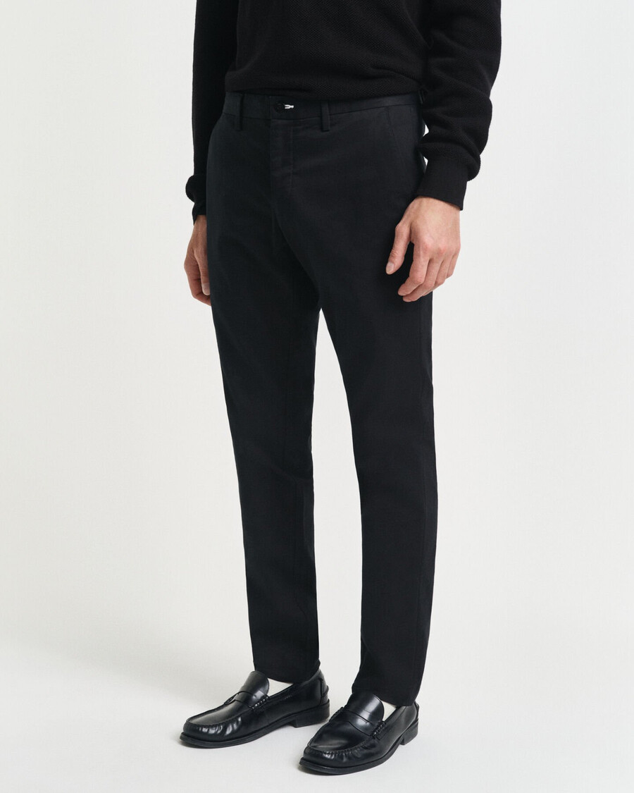 slim fit chinos – schwarz