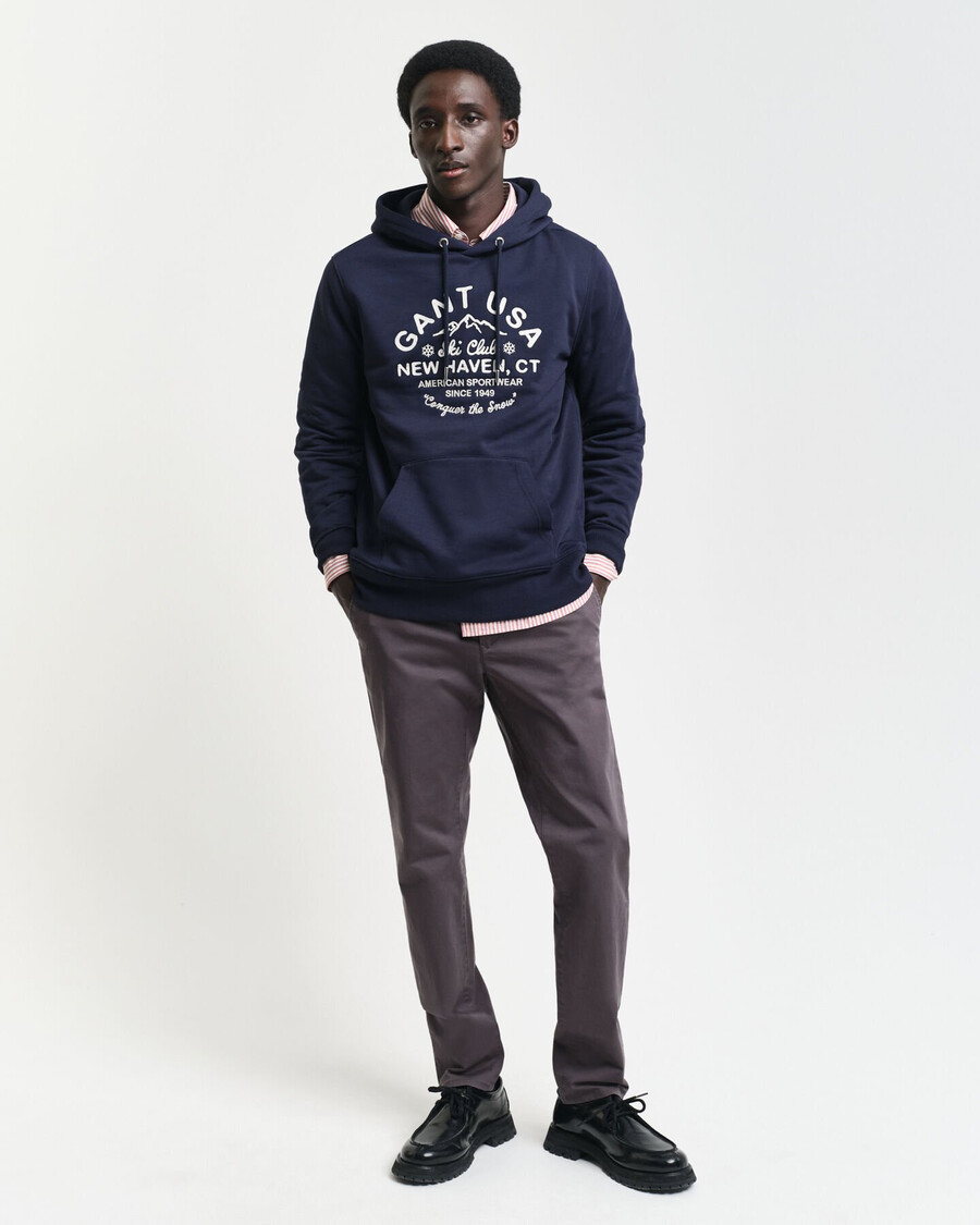 slim fit twill chinos - anthrazit