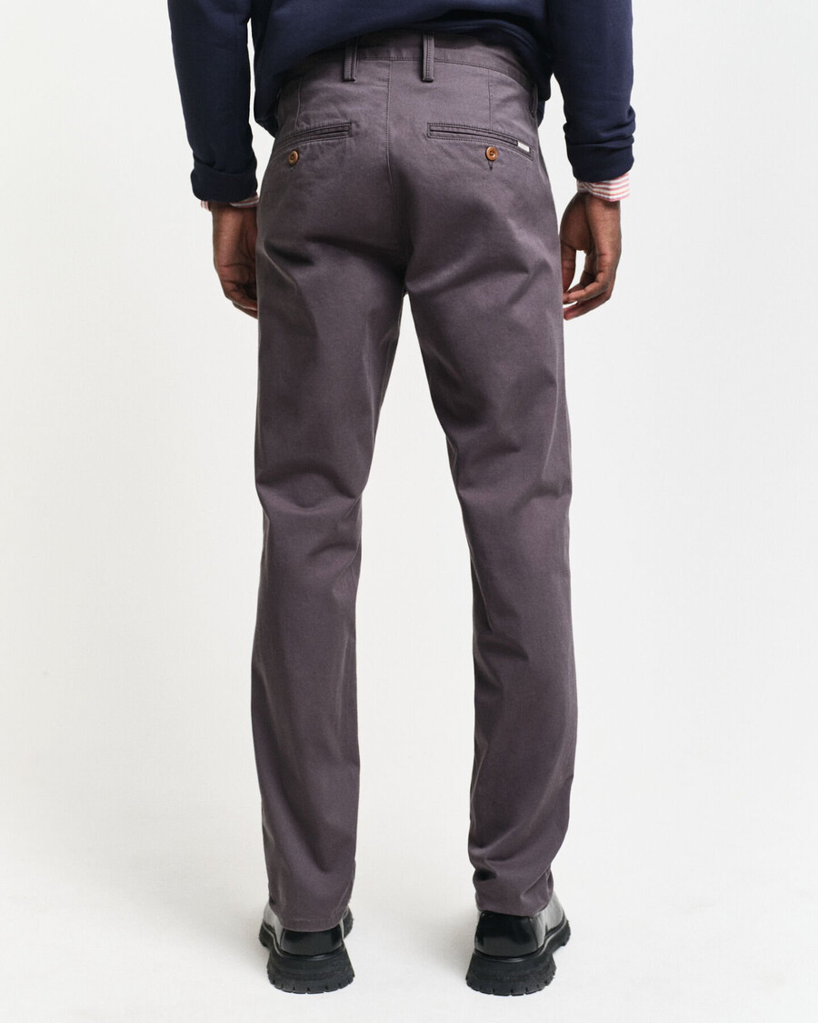 slim fit twill chinos - anthrazit