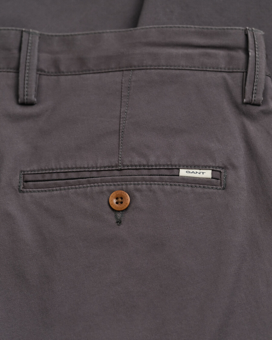 slim fit twill chinos - anthrazit
