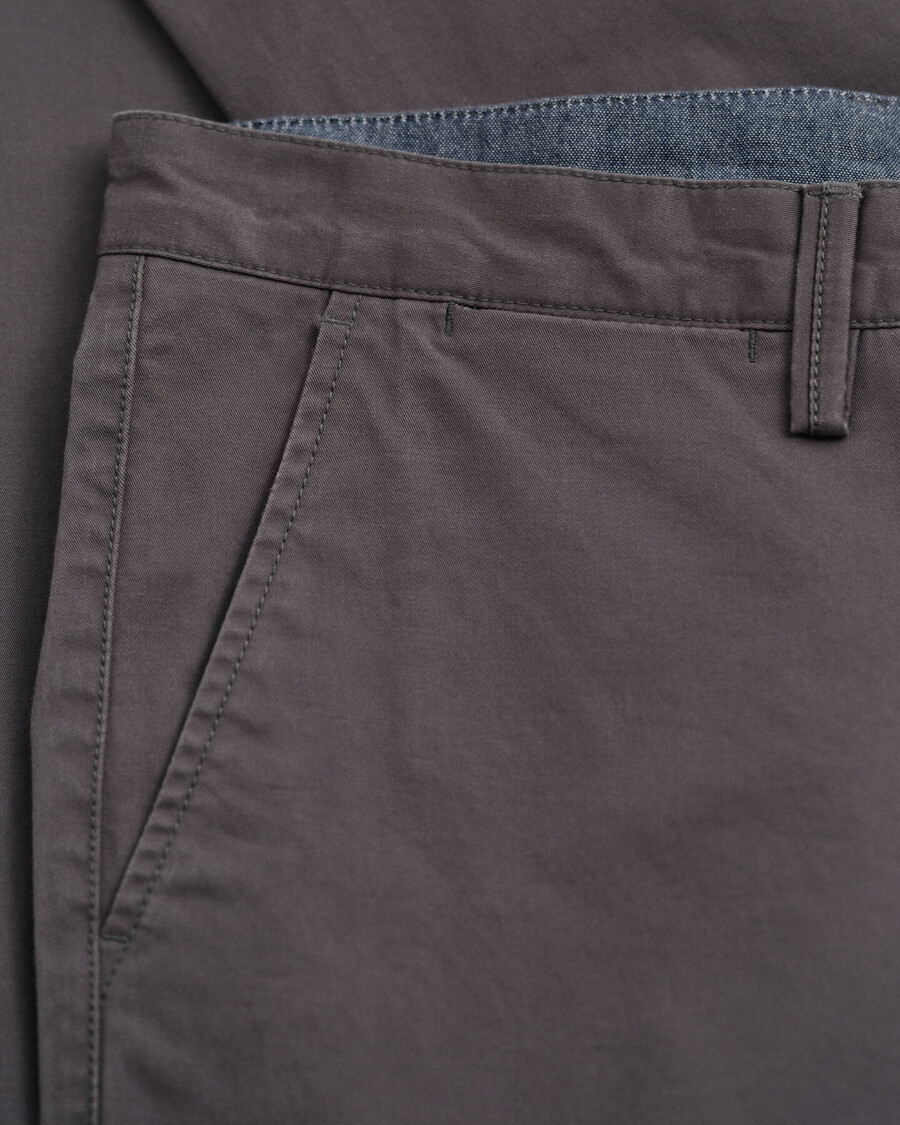 slim fit twill chinos - anthrazit