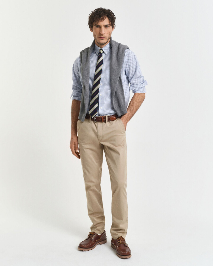 slim fit twill chinos – dunkelkhaki