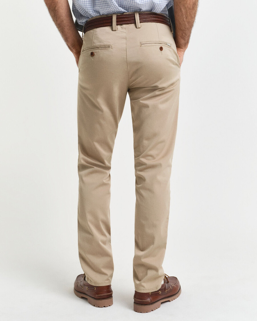 slim fit twill chinos – dunkelkhaki