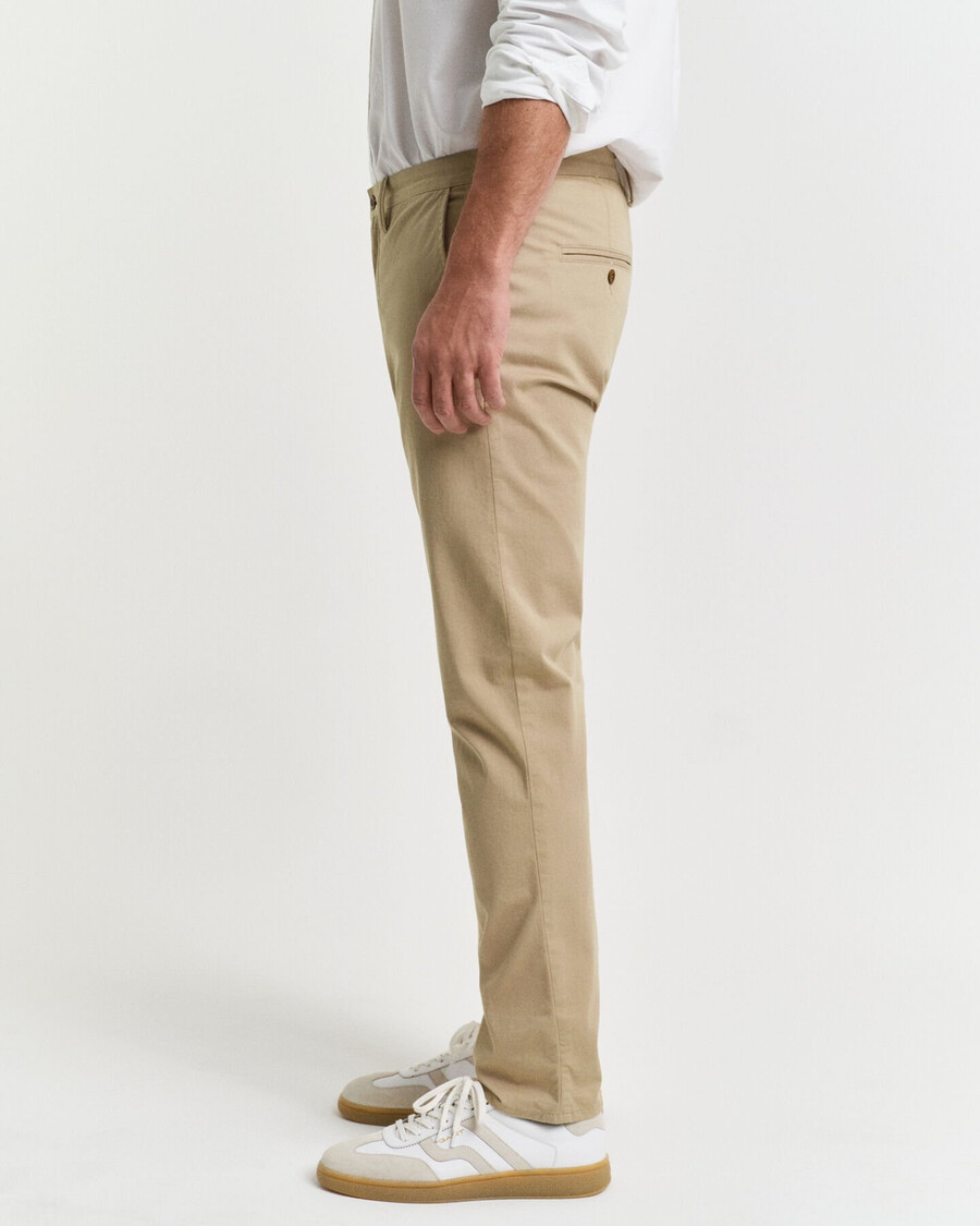 slim fit twill chinos – dunkelkhaki