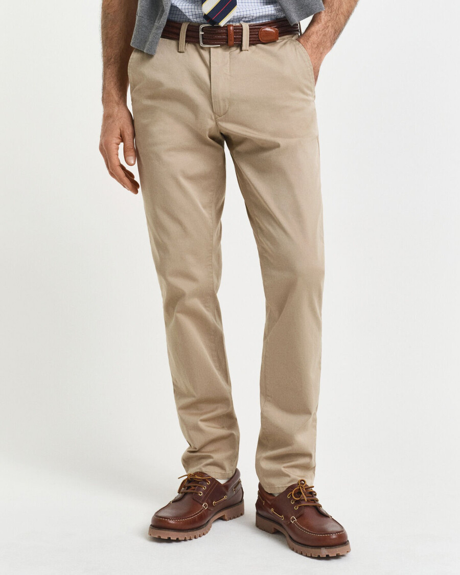slim fit twill chinos – dunkelkhaki