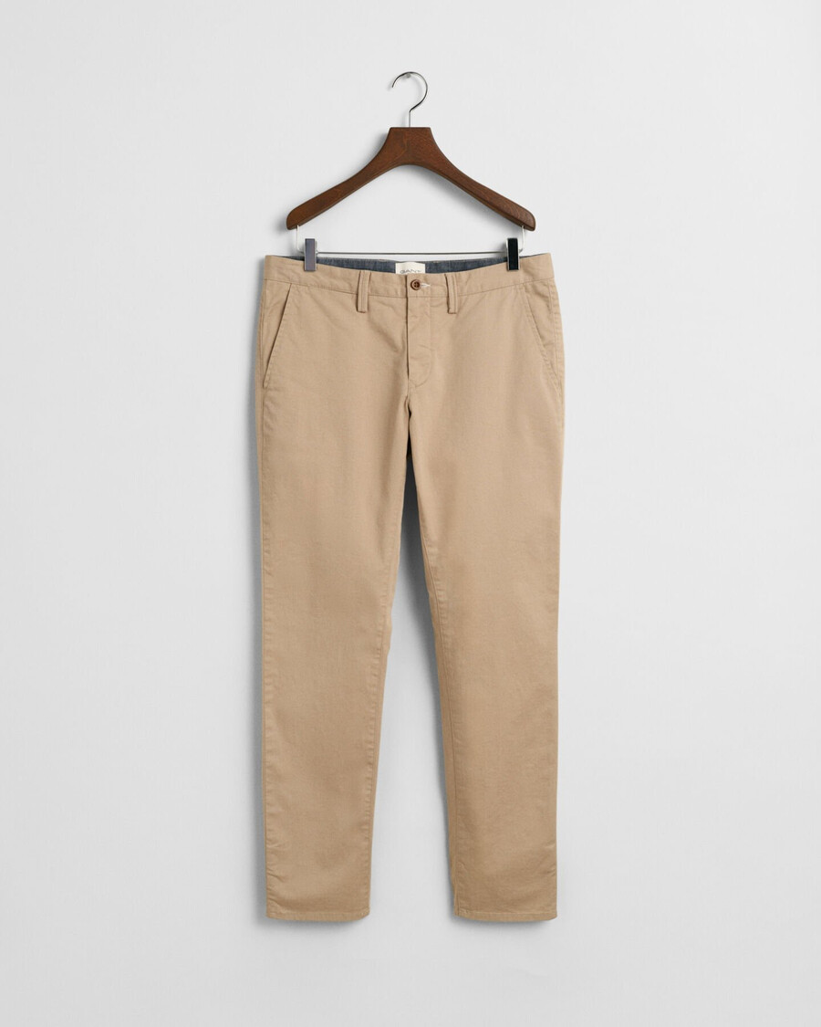 slim fit twill chinos – dunkelkhaki
