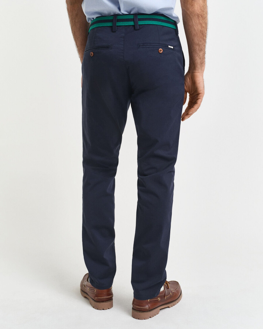 slim fit twill chinos - marine