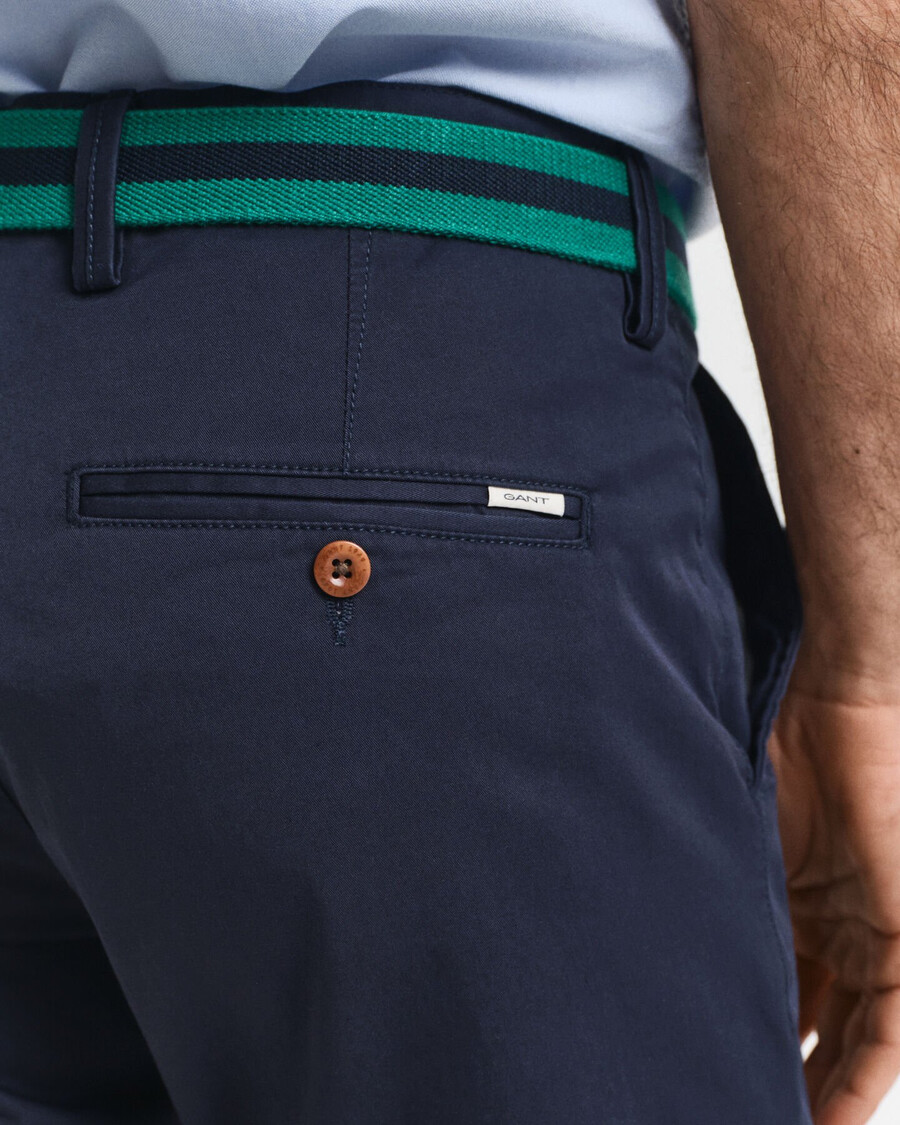 slim fit twill chinos - marine
