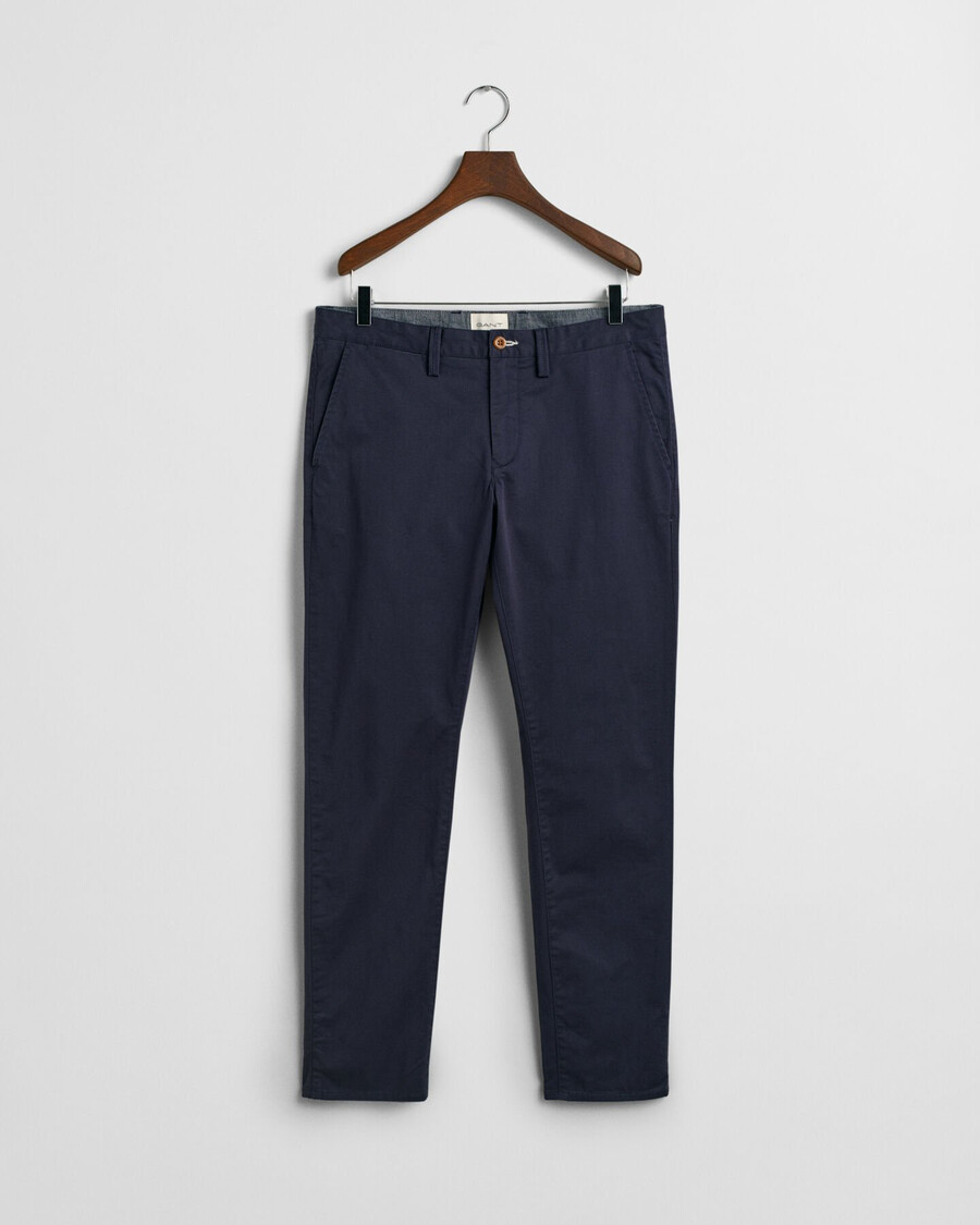 slim fit twill chinos - marine