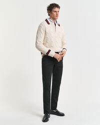 slim fit twill chinos – schwarz