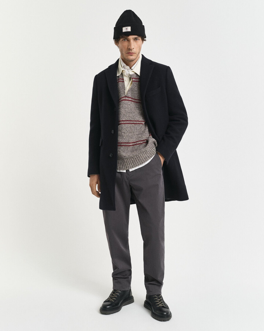twill-chinos mit normaler passform – anthrazit