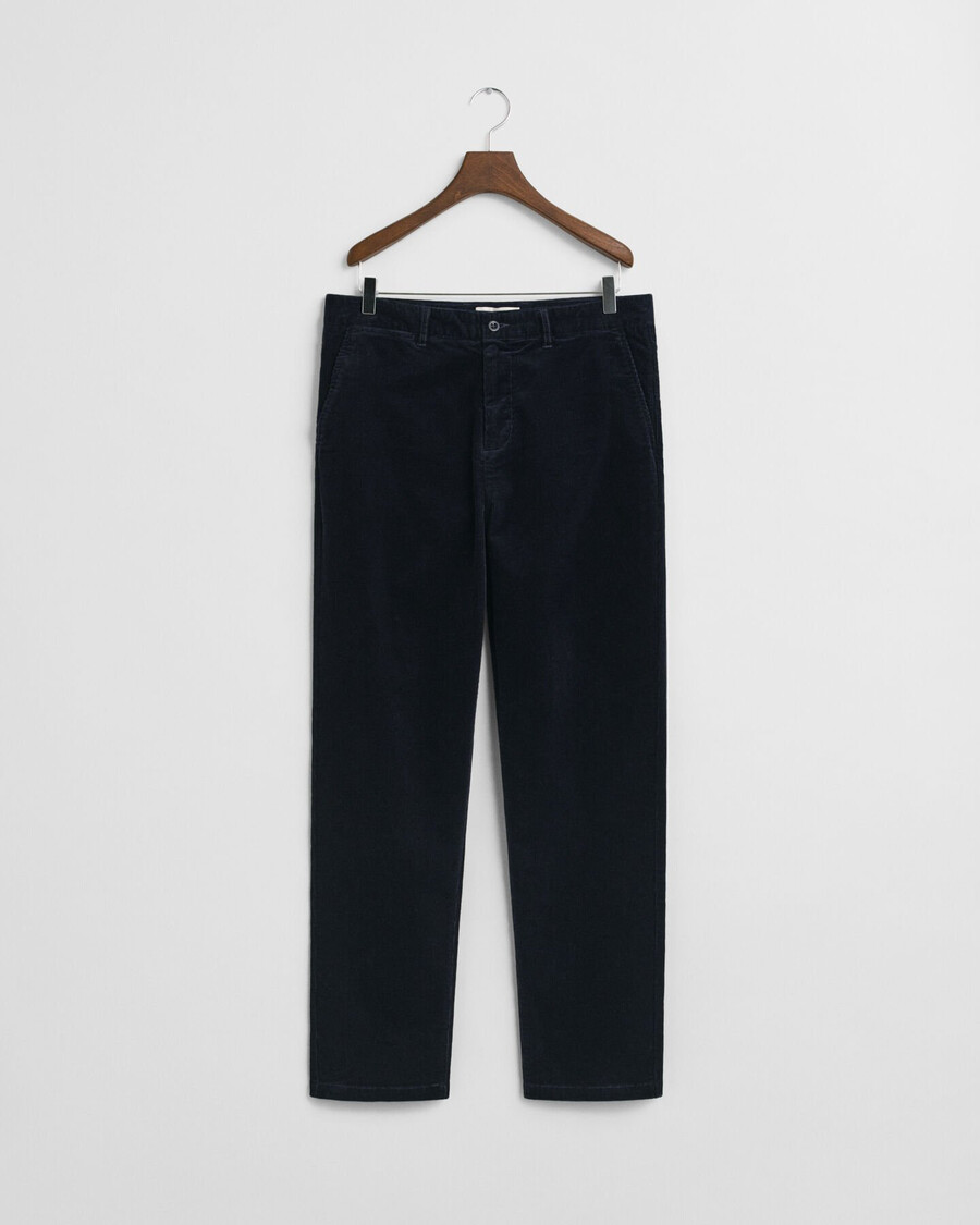 cord-chinos in regulärer passform – abendblau