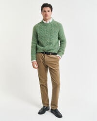 schmal geschnittene cord-chinos – helltaupe