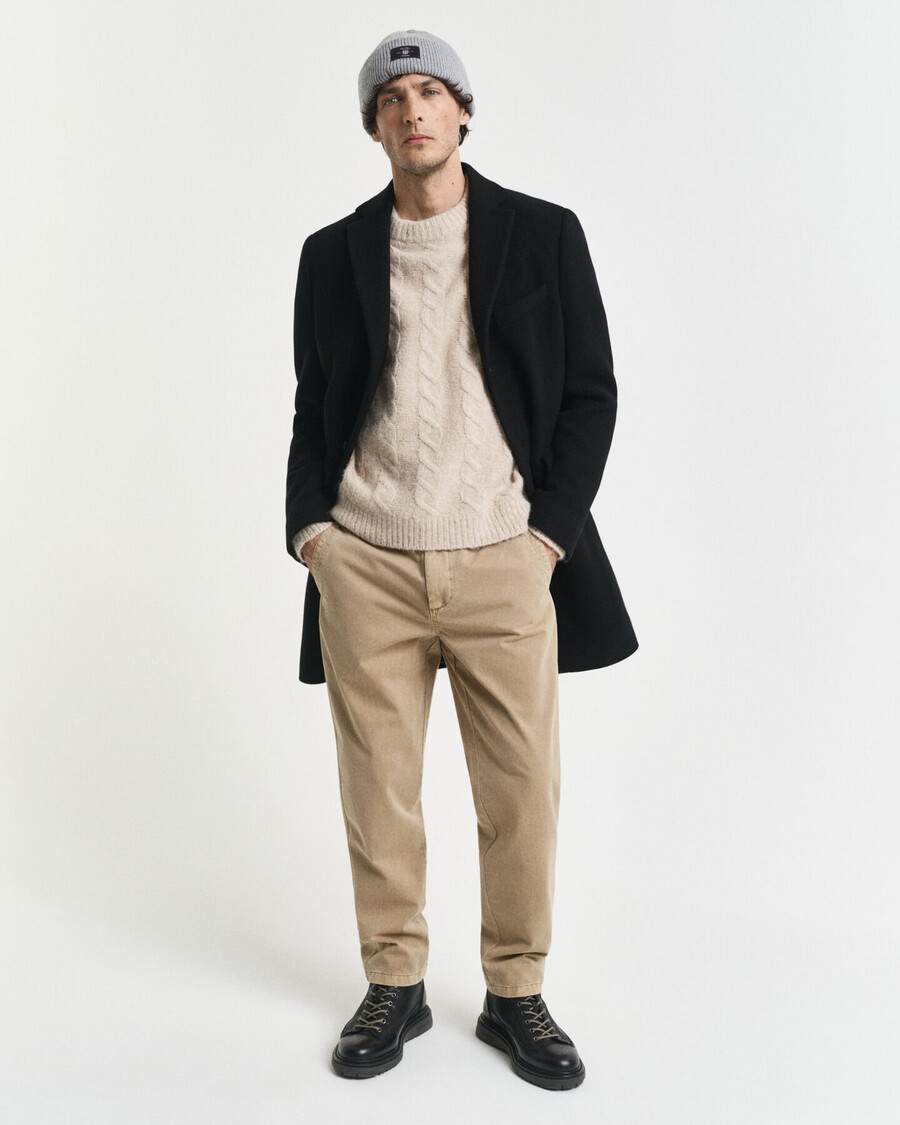 regular fit schmal zulaufende chinos aus Überschussware – helltaupe