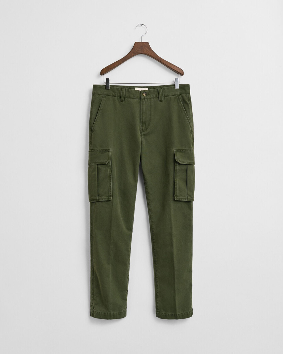 cargohose aus baumwolltwill in regulärer passform – country green