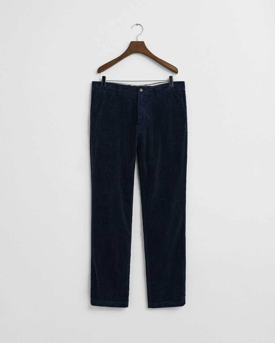 cordhose in regulärer passform – abendblau