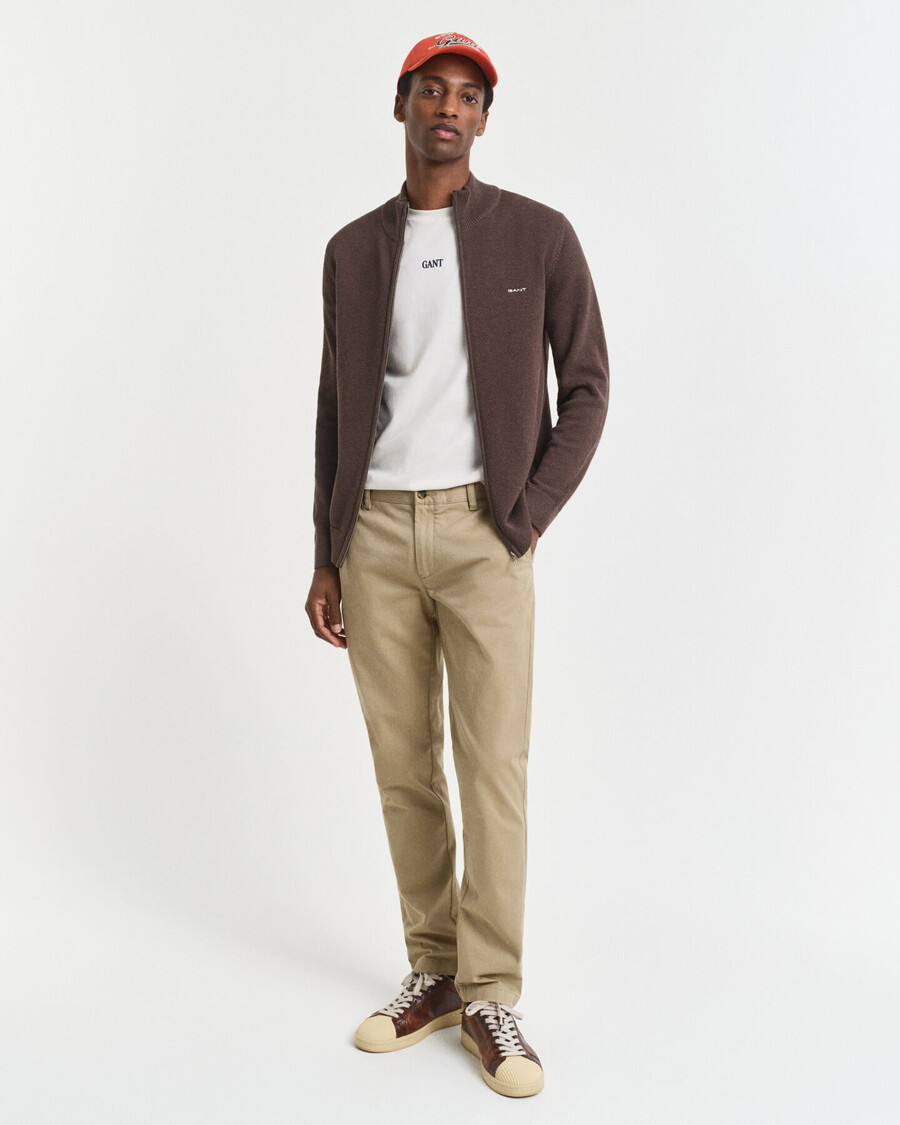 slim fit super comfort chinos – dunkelkhaki
