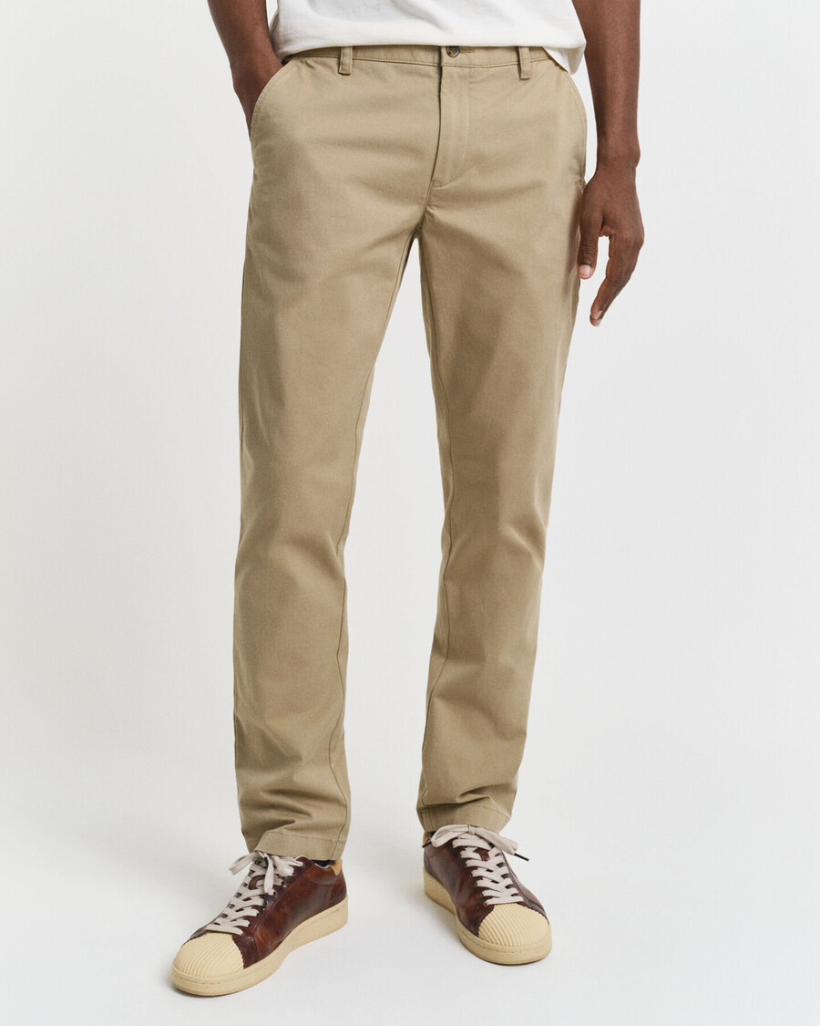 slim fit super comfort chinos – dunkelkhaki