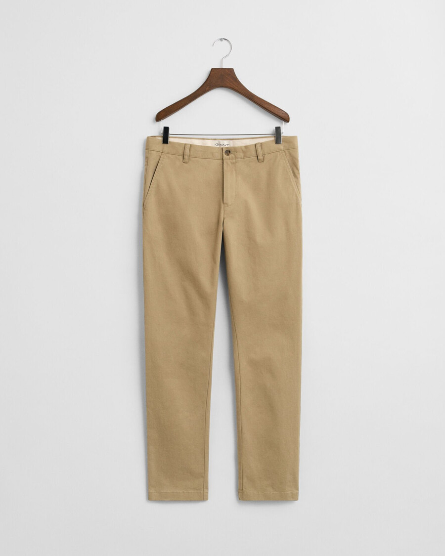 slim fit super comfort chinos – dunkelkhaki
