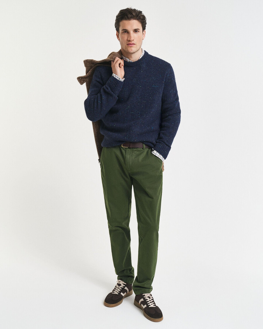 slim fit super comfort chinos – country green