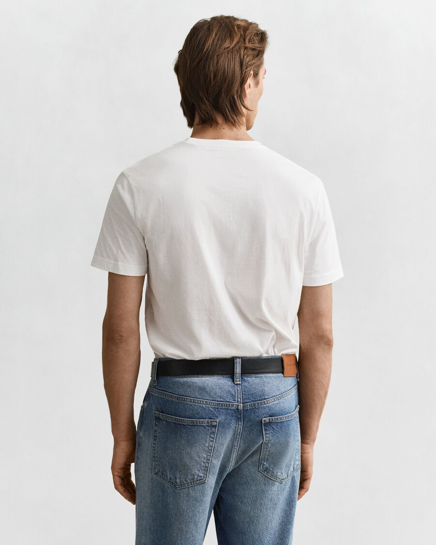 regular fit shield t-shirt – weiß