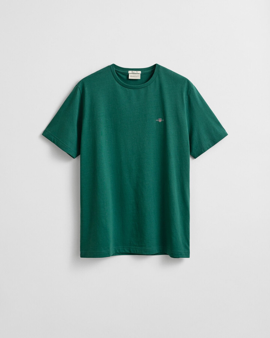 regular fit shield t-shirt – dunkelwaldgrün