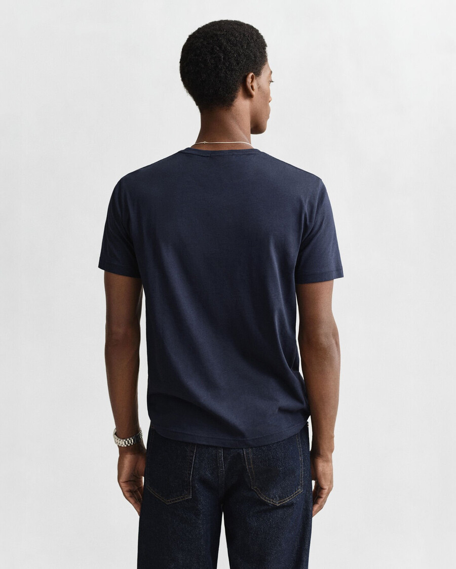 regular fit shield t-shirt – abendblau