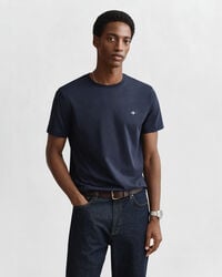 regular fit shield t-shirt – abendblau