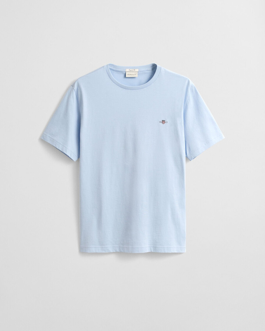 regular fit shield t-shirt – frisches blau