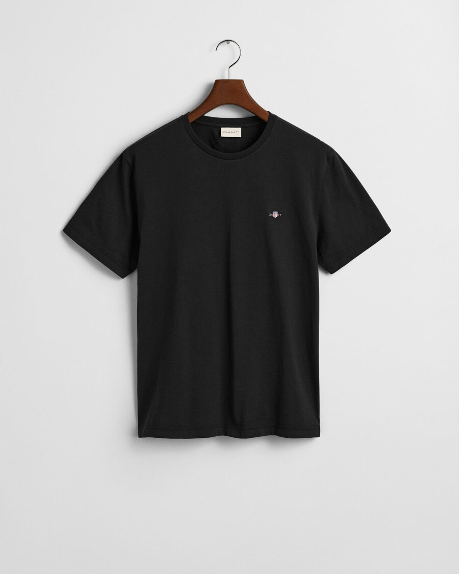 shield-t-shirt in regulärer passform – schwarz