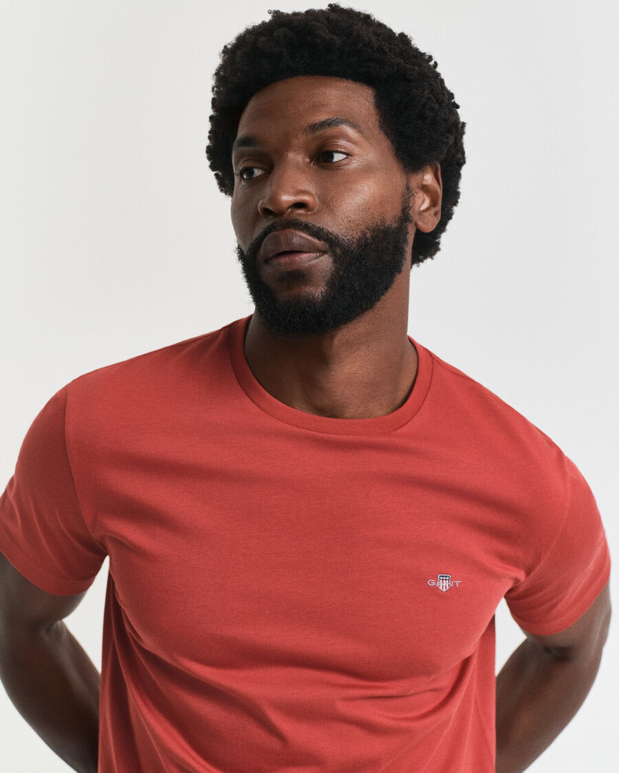 regular fit shield t-shirt – modern rust