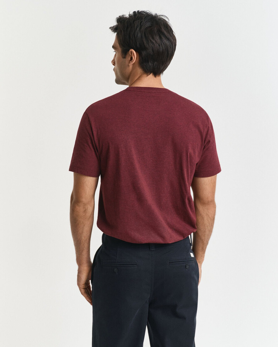 regular fit shield t-shirt – bordeaux melange