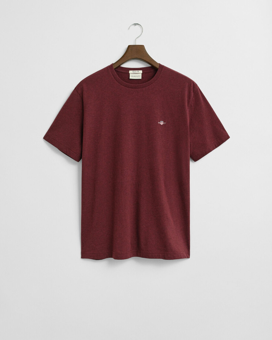 regular fit shield t-shirt – bordeaux melange