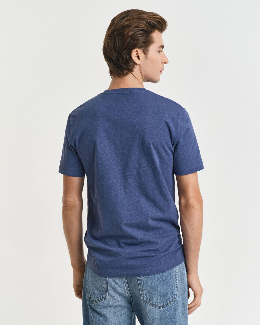 regular fit shield t-shirt - dunkelblau meliert