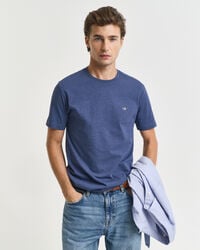regular fit shield t-shirt - dunkelblau meliert