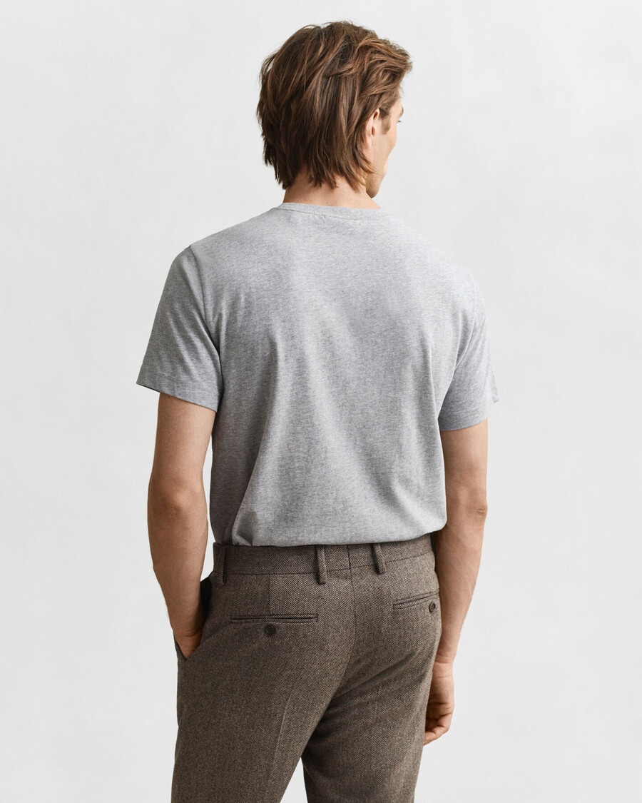 regular fit shield t-shirt – graumeliert