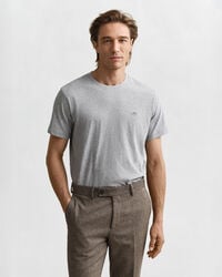 regular fit shield t-shirt – graumeliert