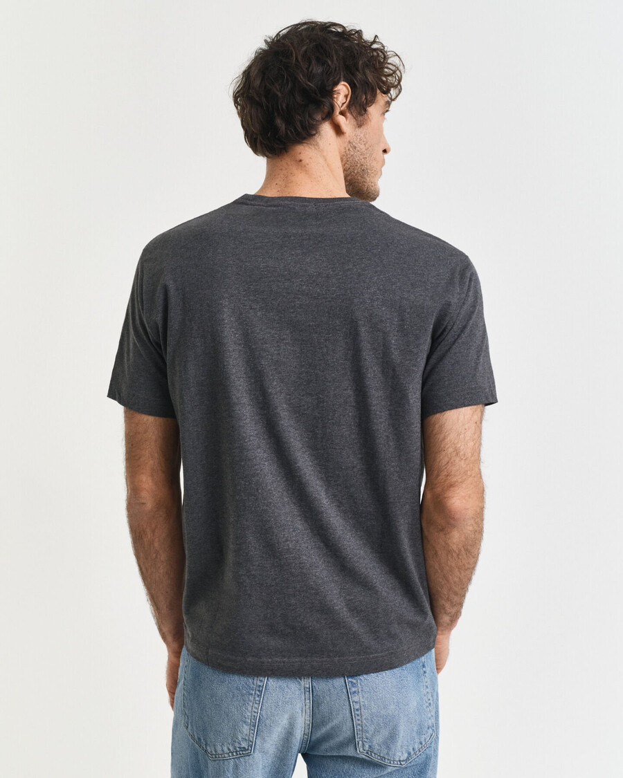 regular fit shield t-shirt – anthrazitmeliert