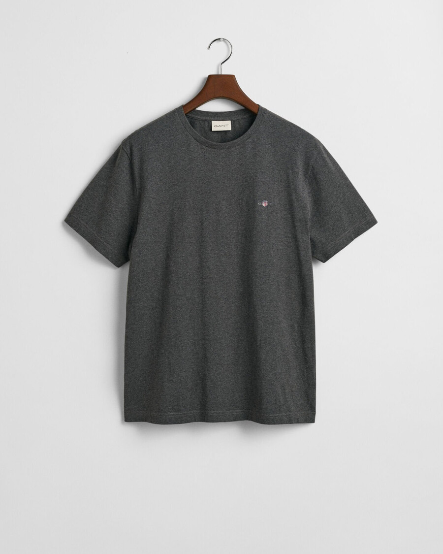 regular fit shield t-shirt – anthrazitmeliert