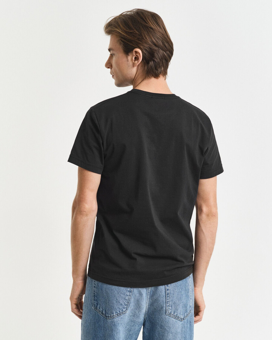 slim fit shield t-shirt – schwarz
