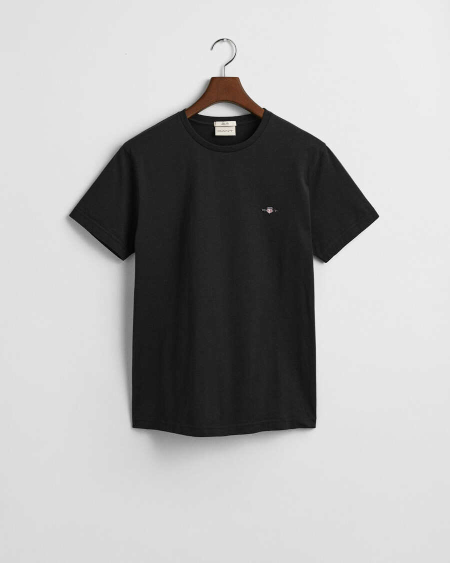 slim fit shield t-shirt – schwarz
