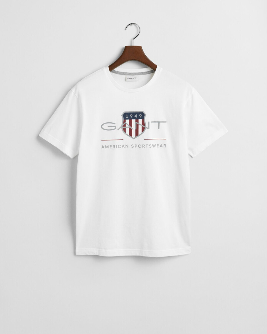 archive shield t-shirt – weiß