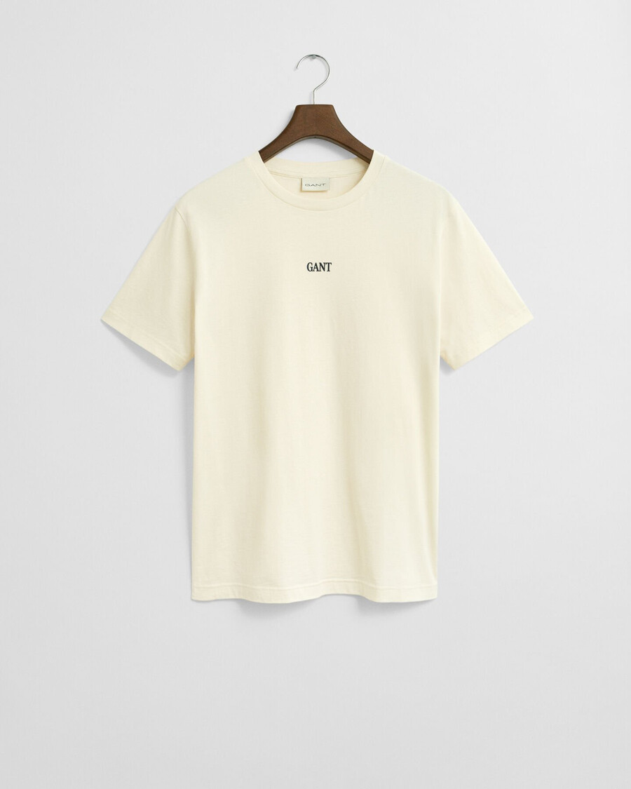 kleines t-shirt mit grafik – creme