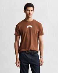 1949 grafik-t-shirt – mahagonibraun