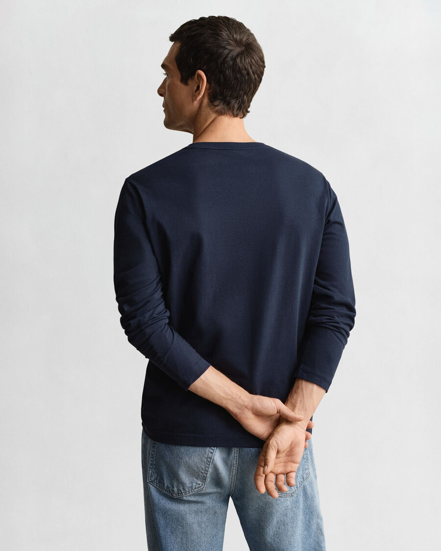 shield langarm-t-shirt – abendblau