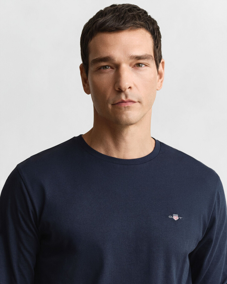 shield langarm-t-shirt – abendblau